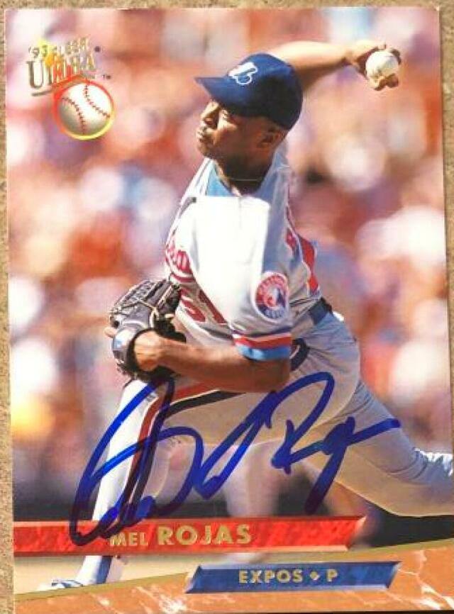 Mel Rojas Signed 1993 Fleer Ultra Baseball Card - Montreal Expos - PastPros