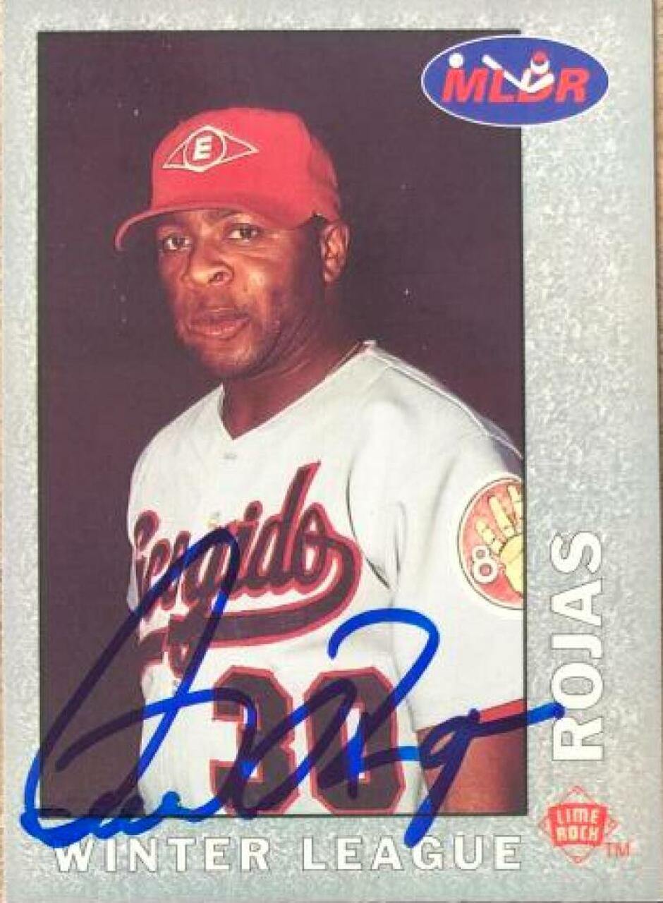 Mel Rojas Signed 1993 Lime Rock Dominican League Baseball Card - PastPros