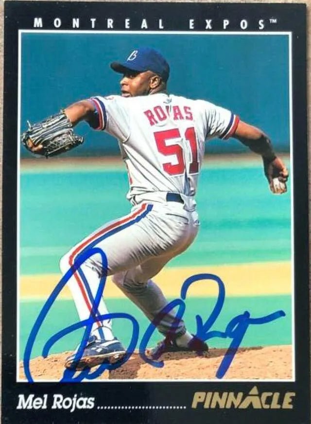 Mel Rojas Signed 1993 Pinnacle Baseball Card - Montreal Expos