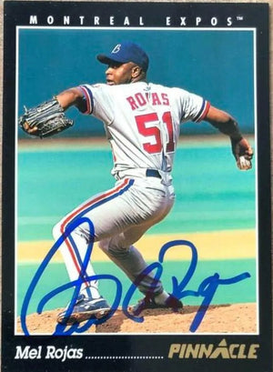 Mel Rojas Signed 1993 Pinnacle Baseball Card - Montreal Expos