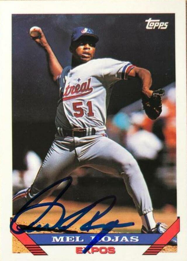 Mel Rojas Signed 1993 Topps Baseball Card - Montreal Expos - PastPros