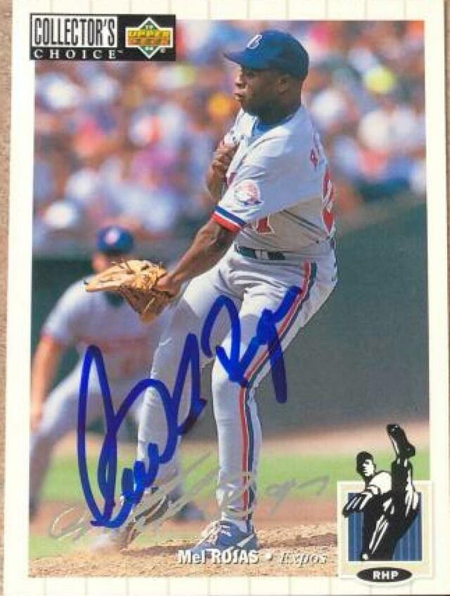 Mel Rojas Signed 1994 Collector's Choice Silver Signature Baseball Card - Montreal Expos - PastPros