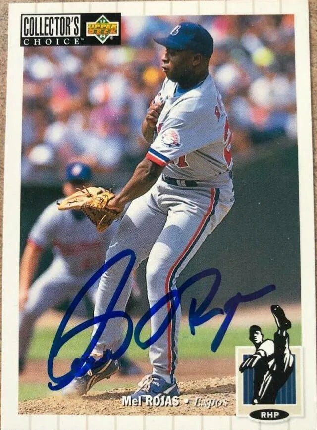 Mel Rojas Signed 1994 Collector's Choice Baseball Card - Montreal Expos