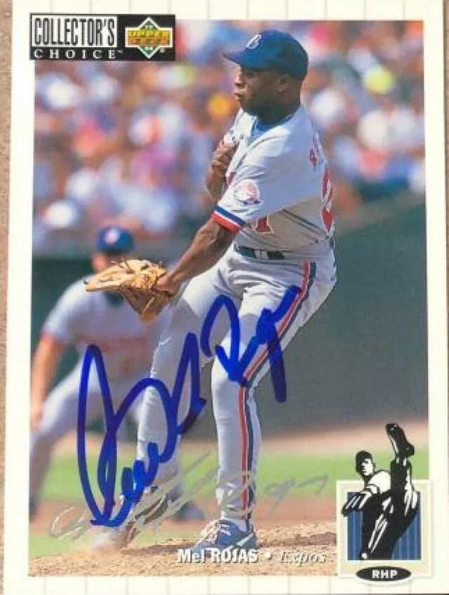 Mel Rojas Signed 1994 Collector's Choice Silver Signature Baseball Card - Montreal Expos