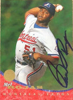 Mel Rojas Signed 1994 Leaf Baseball Card - Montreal Expos - PastPros