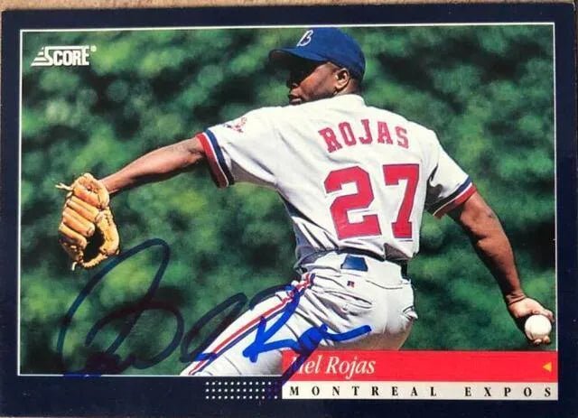Mel Rojas Signed 1994 Score Baseball Card - Montreal Expos