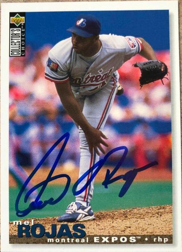 Mel Rojas Signed 1995 Collector's Choice Baseball Card - Montreal Expos - PastPros