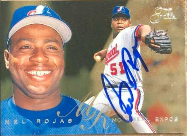 Mel Rojas Signed 1995 Flair Baseball Card - Montreal Expos - PastPros