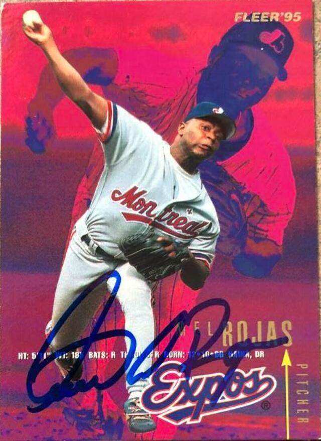 Mel Rojas Signed 1995 Fleer Baseball Card - Montreal Expos - PastPros