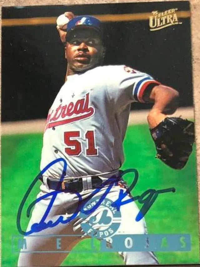 Mel Rojas Signed 1995 Fleer Ultra Baseball Card - Montreal Expos
