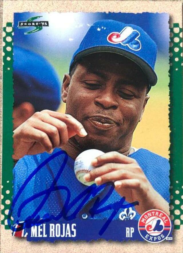 Mel Rojas Signed 1995 Score Baseball Card - Montreal Expos - PastPros
