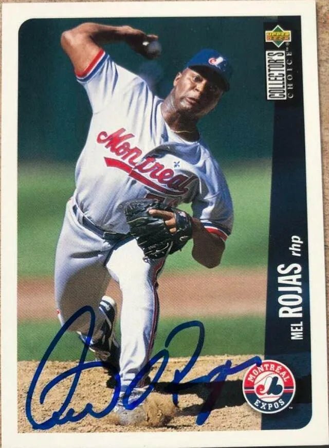 Mel Rojas Signed 1996 Collector's Choice Baseball Card - Montreal Expos