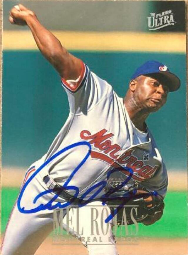 Mel Rojas Signed 1996 Fleer Ultra Baseball Card - Montreal Expos - PastPros