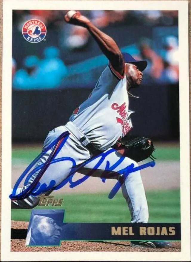 Mel Rojas Signed 1996 Topps Baseball Card - Montreal Expos