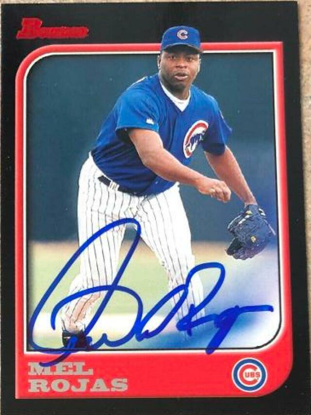 Mel Rojas Signed 1997 Bowman Baseball Card - Chicago Cubs - PastPros