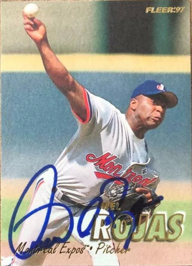 Mel Rojas Signed 1997 Fleer Baseball Card - Montreal Expos