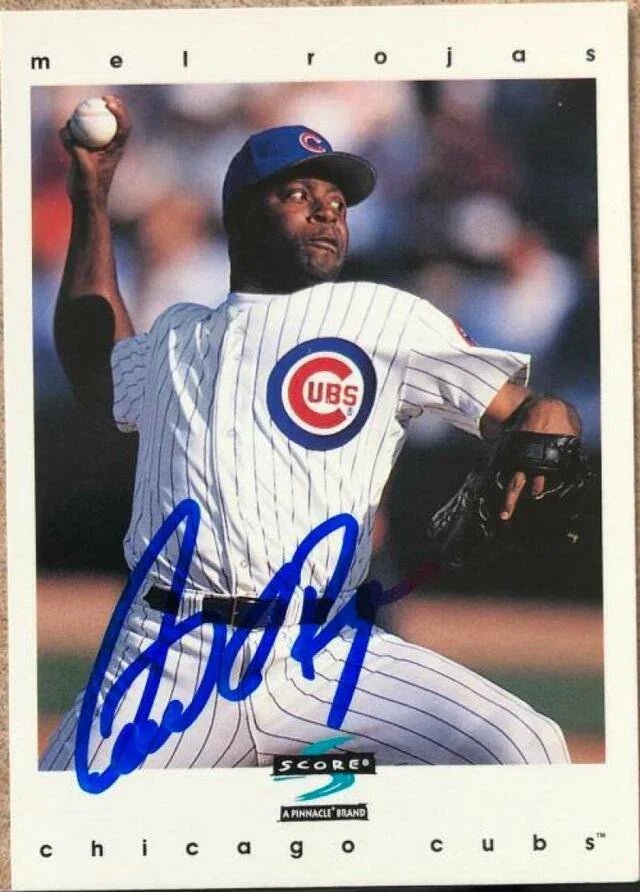 Mel Rojas Signed 1997 Score Baseball Card - Chicago Cubs