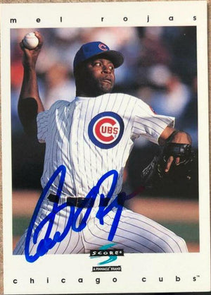 Mel Rojas Signed 1997 Score Baseball Card - Chicago Cubs - PastPros
