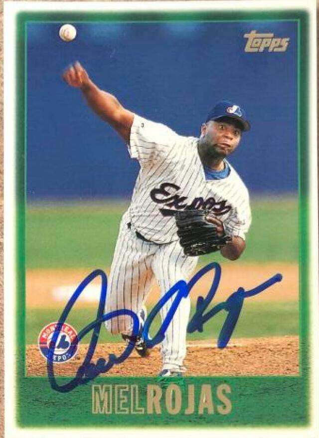 Mel Rojas Signed 1997 Topps Baseball Card - Montreal Expos - PastPros