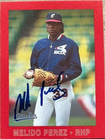 Melido Perez Signed 1988 Coca-Cola Baseball Card - Chicago White Sox