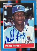 Melido Perez Signed 1988 Donruss Baseball Card - Kansas City Royals