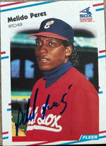 Melido Perez Signed 1988 Fleer Update Baseball Card - Chicago White Sox