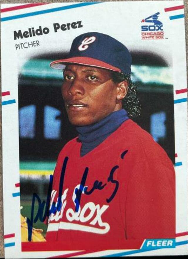 Melido Perez Signed 1988 Fleer Update Baseball Card - Chicago White Sox - PastPros