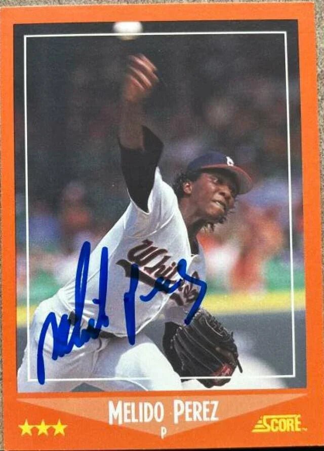 Melido Perez Signed 1988 Score Rookie/Traded Baseball Card - Chicago White Sox