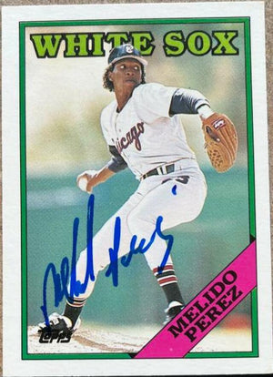 Melido Perez Signed 1988 Topps Traded Baseball Card - Chicago White Sox - PastPros