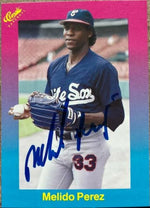 Melido Perez Signed 1989 Classic Travel Baseball Card - Chicago White Sox