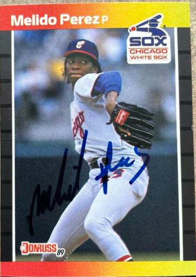 Melido Perez Signed 1989 Donruss Baseball Card - Chicago White Sox - PastPros