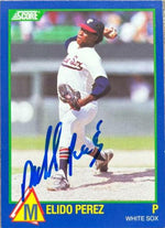 Melido Perez Signed 1989 Score Rising Stars Baseball Card - Chicago White Sox - PastPros