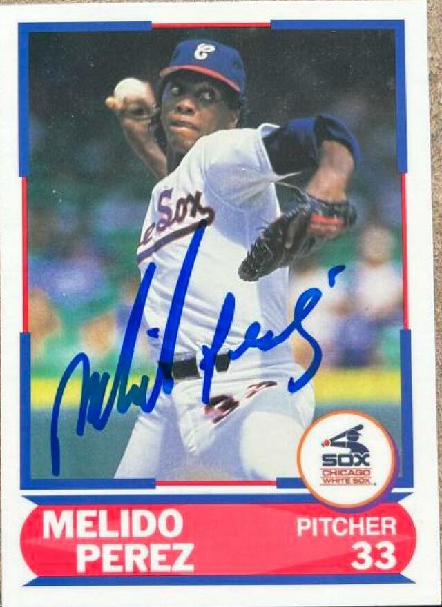 Melido Perez Signed 1989 Score Young Superstars Baseball Card - Chicago White Sox - PastPros