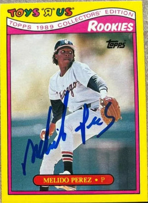 Melido Perez Signed 1989 Topps Toys R Us Rookies Baseball Card - Chicago White Sox