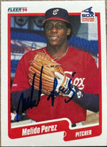 Melido Perez Signed 1990 Fleer Baseball Card - Chicago White Sox - PastPros