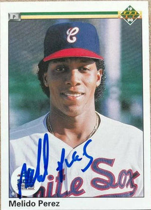 Melido Perez Signed 1990 Upper Deck Baseball Card - Chicago White Sox