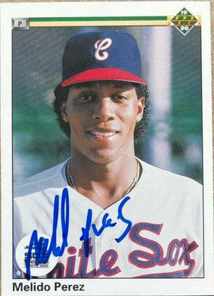 Melido Perez Signed 1990 Upper Deck Baseball Card - Chicago White Sox - PastPros