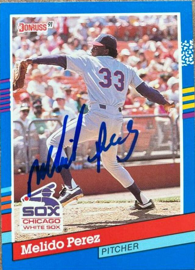 Melido Perez Signed 1991 Donruss Baseball Card - Chicago White Sox - PastPros