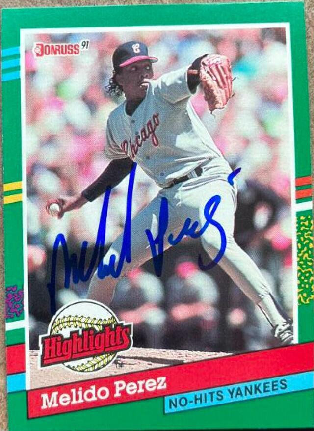 Melido Perez Signed 1991 Donruss Bonus Cards Baseball Card - Chicago White Sox - PastPros