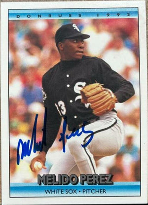 Melido Perez Signed 1992 Donruss Baseball Card - Chicago White Sox - PastPros