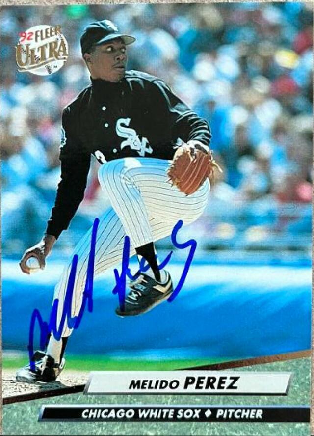Melido Perez Signed 1992 Fleer Ultra Baseball Card - Chicago White Sox - PastPros