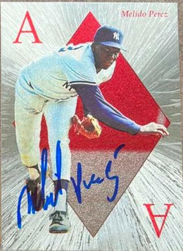 Melido Perez Signed 1993 Score Select Aces Baseball Card - New York Yankees