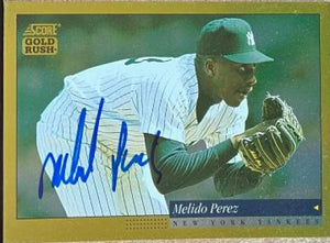 Melido Perez Signed 1994 Score Gold Rush Baseball Card - New York Yankees