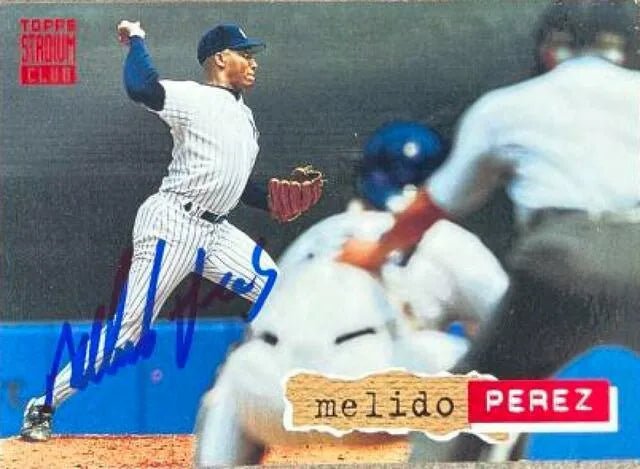 Melido Perez Signed 1994 Stadium Club Baseball Card - New York Yankees