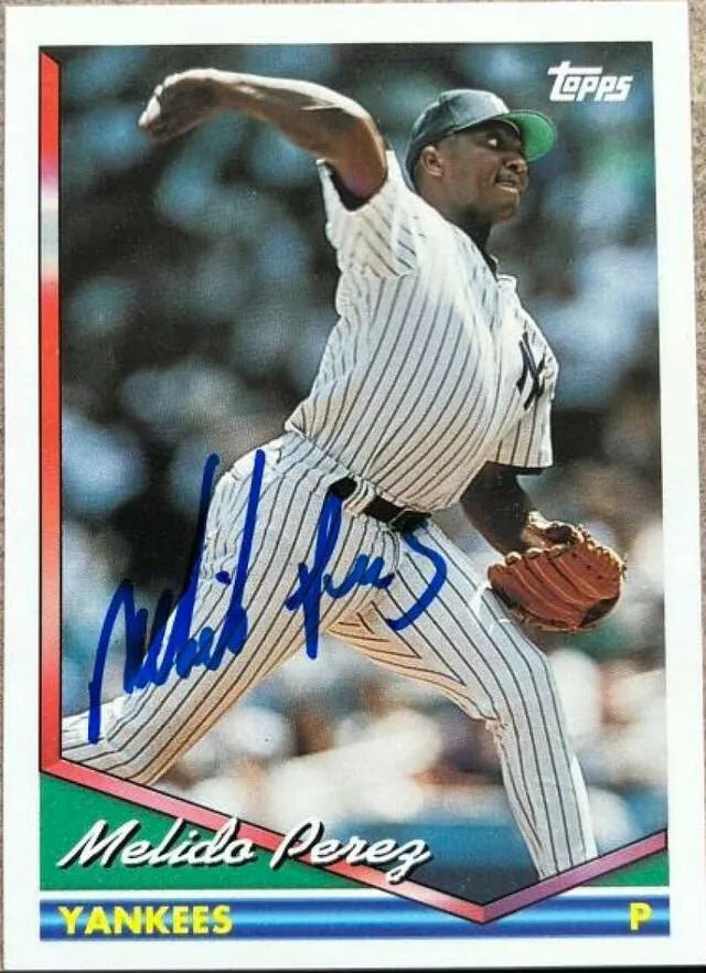 Melido Perez Signed 1994 Topps Baseball Card - New York Yankees