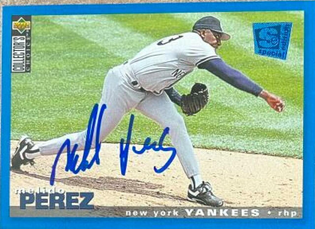 Melido Perez Signed 1995 Collector's Choice SE Baseball Card - New York Yankees - PastPros