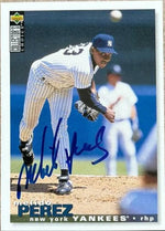 Melido Perez Signed 1995 Collector's Choice Baseball Card - New York Yankees