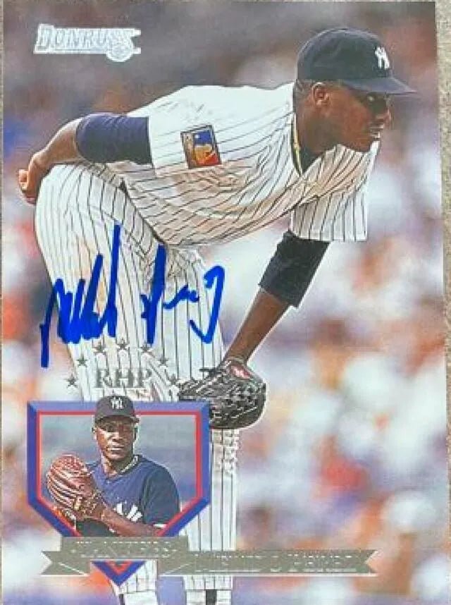 Melido Perez Signed 1995 Donruss Baseball Card - New York Yankees