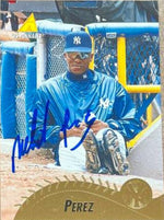 Melido Perez Signed 1995 Pinancle Baseball Card - New York Yankees - PastPros