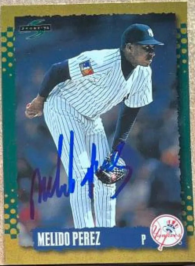 Melido Perez Signed 1995 Score Gold Rush Baseball Card - New York Yankees